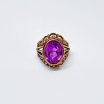 Gold-plated silver openwork ring