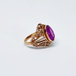 Gold-plated silver openwork ring