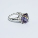 Silver ring with large Ametrine