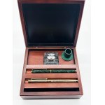 Office set with inkwell, Ingersoll pen and ballpoint pen