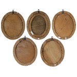 Five oval landscape paintings - Marche