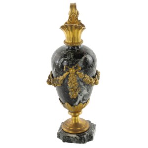 Marble and gilded bronze vase