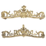 Pair of gilded zinephrases, early 19th century.