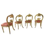 Group of 8 carved and gilded chairs - Naples