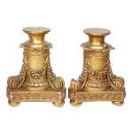 Pair of large wooden bases Empire