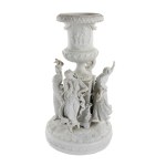 Biscuit vase with dancing figures