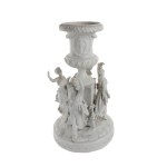 Biscuit vase with dancing figures