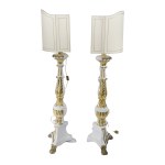Pair of large candlesticks - central Italy - first half of the 19th century