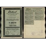 Poland, 5 shares of 100 zlotys each = 500 zlotys, 1934, Warsaw