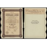 Poland, 5 shares at 250 zlotys = 1,250 zlotys, 1937, Warsaw