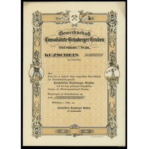 Consolidated Zielona Gora Mines, stock (blank), 20th century, Zielona Gora