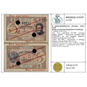 Poland, 5 gold, 28.02.1919, 15.A