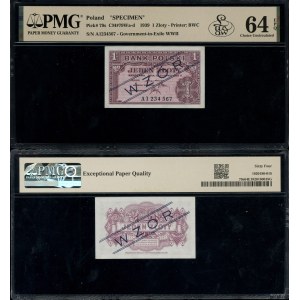Polska, 1 złoty, 15.08.1939, wzór