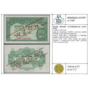 Polonia, 2 zloty, 15.08.1939, disegno
