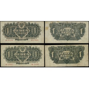 Poland, set: 2 x 1 gold, 1944, AK and BK