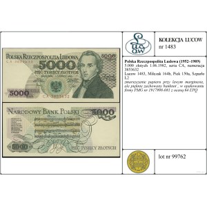 Poland, 5,000 zloty, 1.06.1982, CA