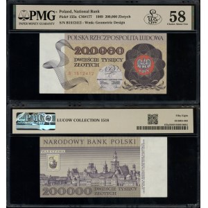 Poland, 200,000 zloty, 1.12.1989, B