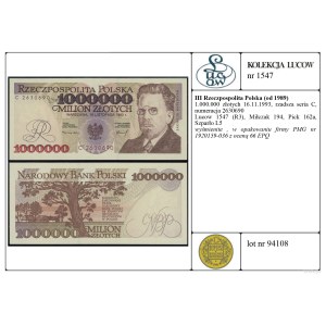 Polska, 1.000.000 złotych, 16.11.1993, C