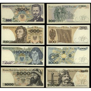 Poland, set of 8 banknotes, 1979-1988