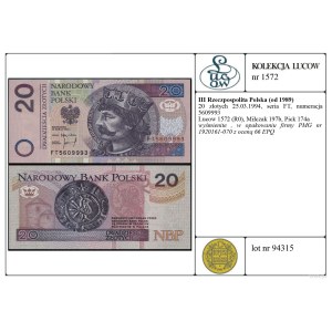 Poland, 20 gold, 25.03.1994, FT