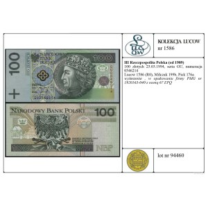 Polsko, 100 zlotých, 25.03.1994, GU