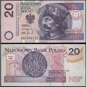 Polska, 20 złotych, 25.03.1994, AA
