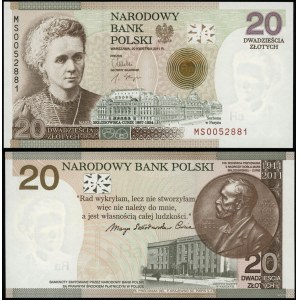 Polska, 20 złotych, 20.04.2011, Skłodowska