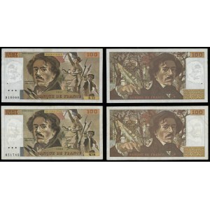 France, set of 5 banknotes, 1973-1997