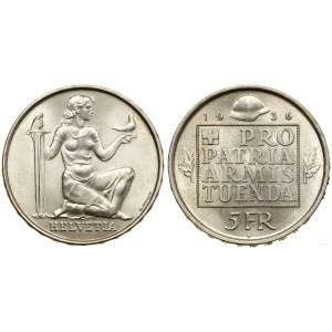 Switzerland, 5 francs, 1936, Bern