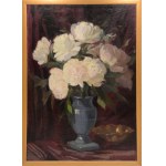 Karol SICIÑSKI (1883-1965), Peonies in a blue vase, 1948