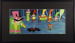 Leszek GAŁYSZ (1948-2018), O dwóch takich co ukradli księżyc - folia animacyjna, ok. 1984