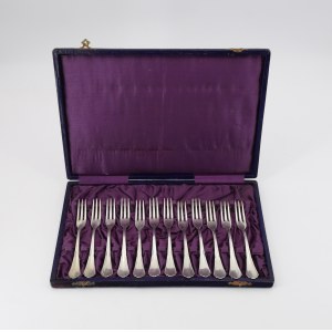 Set of 12 fruit forks
