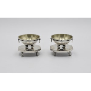 A pair of classicist salt cellars