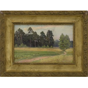 Artist unspecified, Fields under the forest