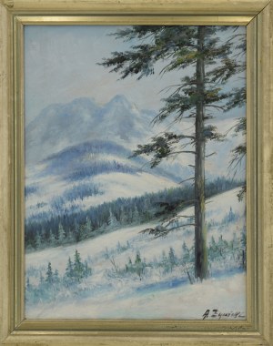 Andrzej ŻYWICKI (1928-1970), Widok na Giewont zimą