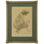 Artist unspecified, 20th century, Nude of a squatting woman