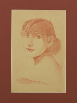Wilhelm OSSECKI (1892-1958), Portret kobiety w perłach
