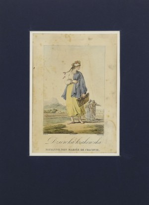 Jan Piotr NORBLIN (1745-1830) - rysował, Philibert-Louis DEBUCOURT (1755-1832) - rytował, Dziewka krakowska