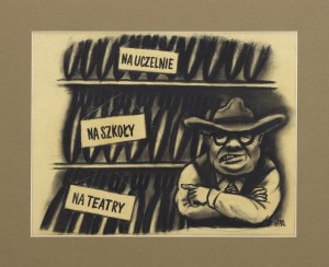 Jerzy FLISAK (1930-2008), Satyra polityczna, 1952