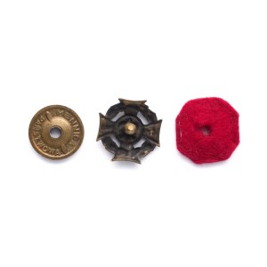 Miniature of a scout cross issued in Poznan from 1945 by an engraver: Tadeusz Matyja