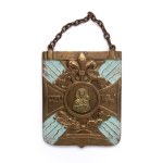 Ginsgraph with Our Lady of Czestochowa framed by a scout cross