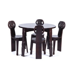 Table and four chairs