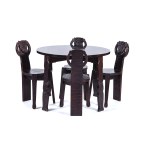 Table and four chairs