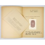 [Auction CATALOGUE]. Auction and exhibition of exlibris. Cracow, VI 1969 P.P. House of Books....