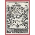 Heraldic ex-libris of P. K. Brzostowski printed after 1762