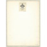 Heraldic exilibris of the Czarnowski family of Rossocha from the second half of the 19th century in lithography.