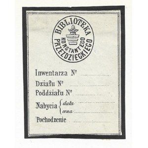 [Konstanty Przezdziecki]. Knižnica Konstanty Przezdziecki.