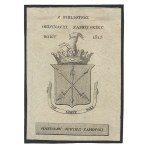[ZAMOYSKI Stanisław]. From the library of the Ordynacy of Zamoyskiey year 1815. Stanisław ordynat Zamoyski.