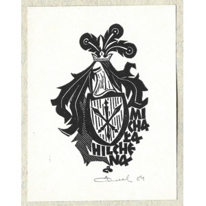Z. Dolatovsky's ex-libris for Michal Hilchen, 1984