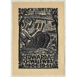 Ekslibris di K. Vishnevsky per E. Chwalewik. 1941